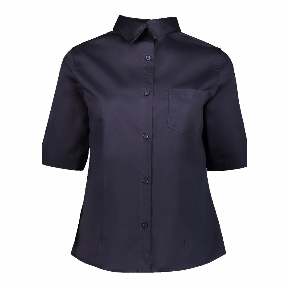BLUSA DE GABARDINA MANGA CORTA