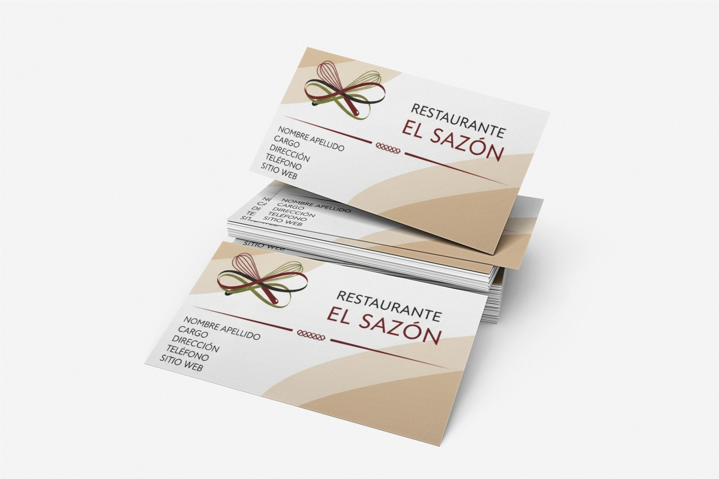 TARJETA CON LAMINADO MATE 4X0