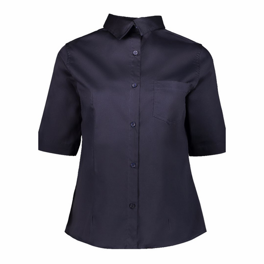 BLUSA DE GABARDINA MANGA CORTA