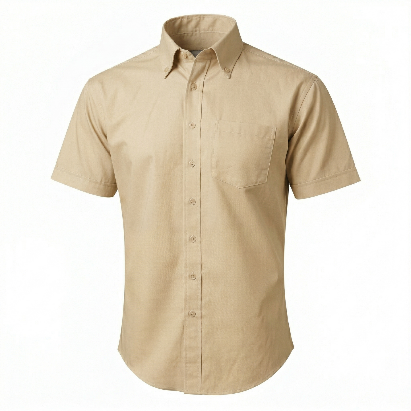 CAMISA DE GABARDINA MANGA CORTA